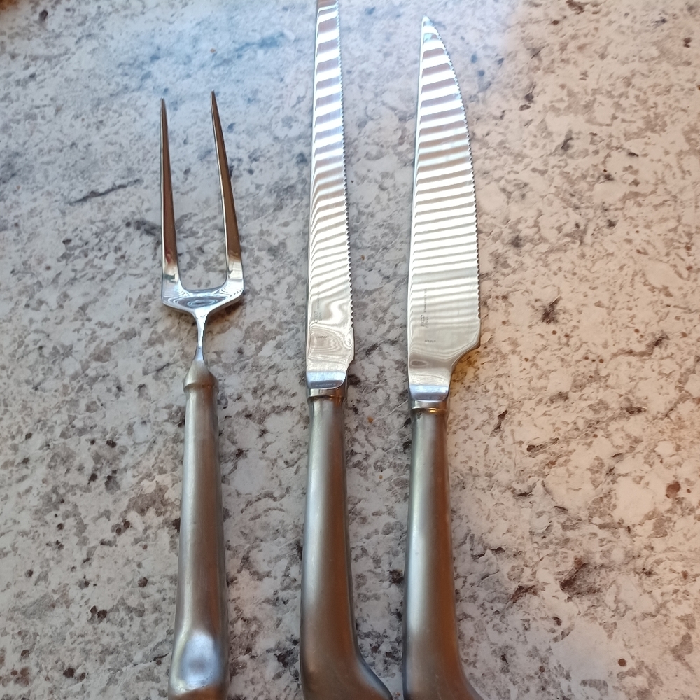 Kitchen carving set EKCO stainless steel made in Japan vintage kitchenwa…
